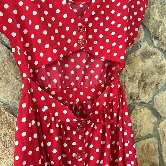 Red and White Polka Dot Dress - Picture 10 of 10